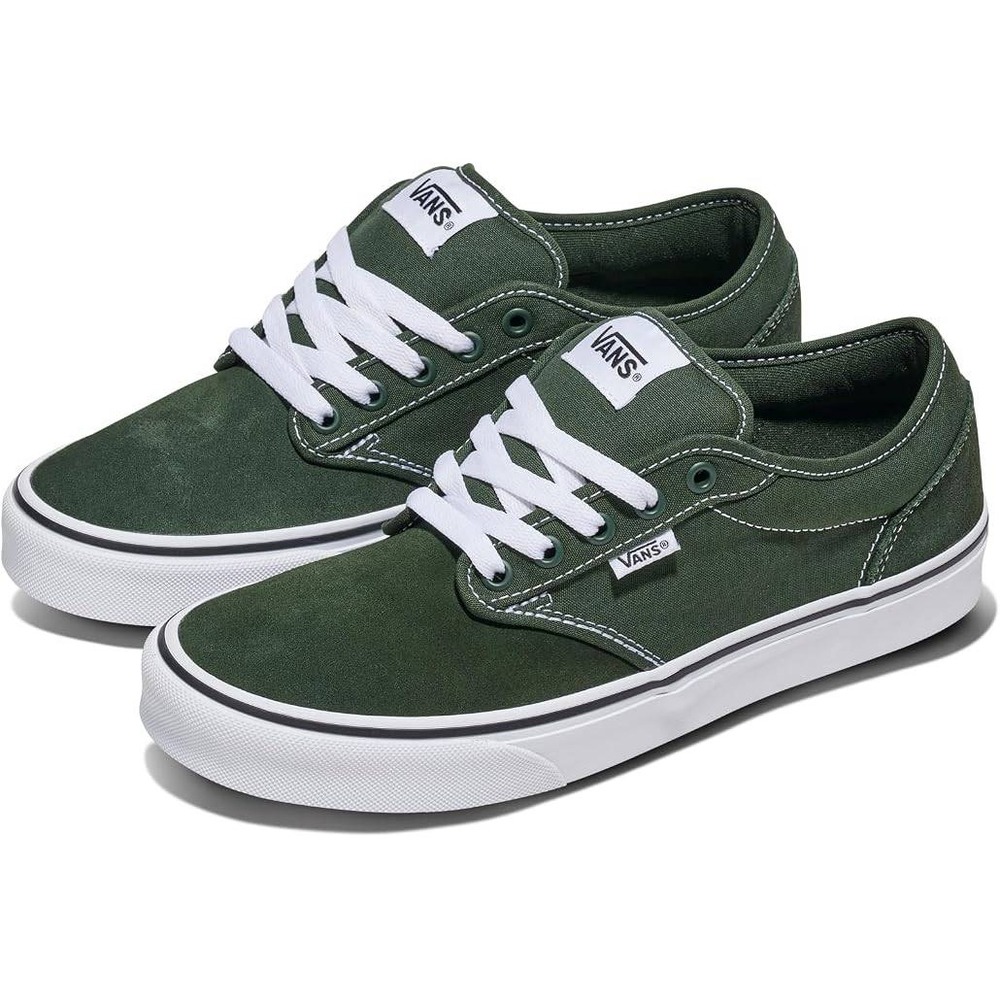 Vans Atwood Mens Dried Kelp Green Suede Canvas Skate Shoes VN000CX8EMU Size 10